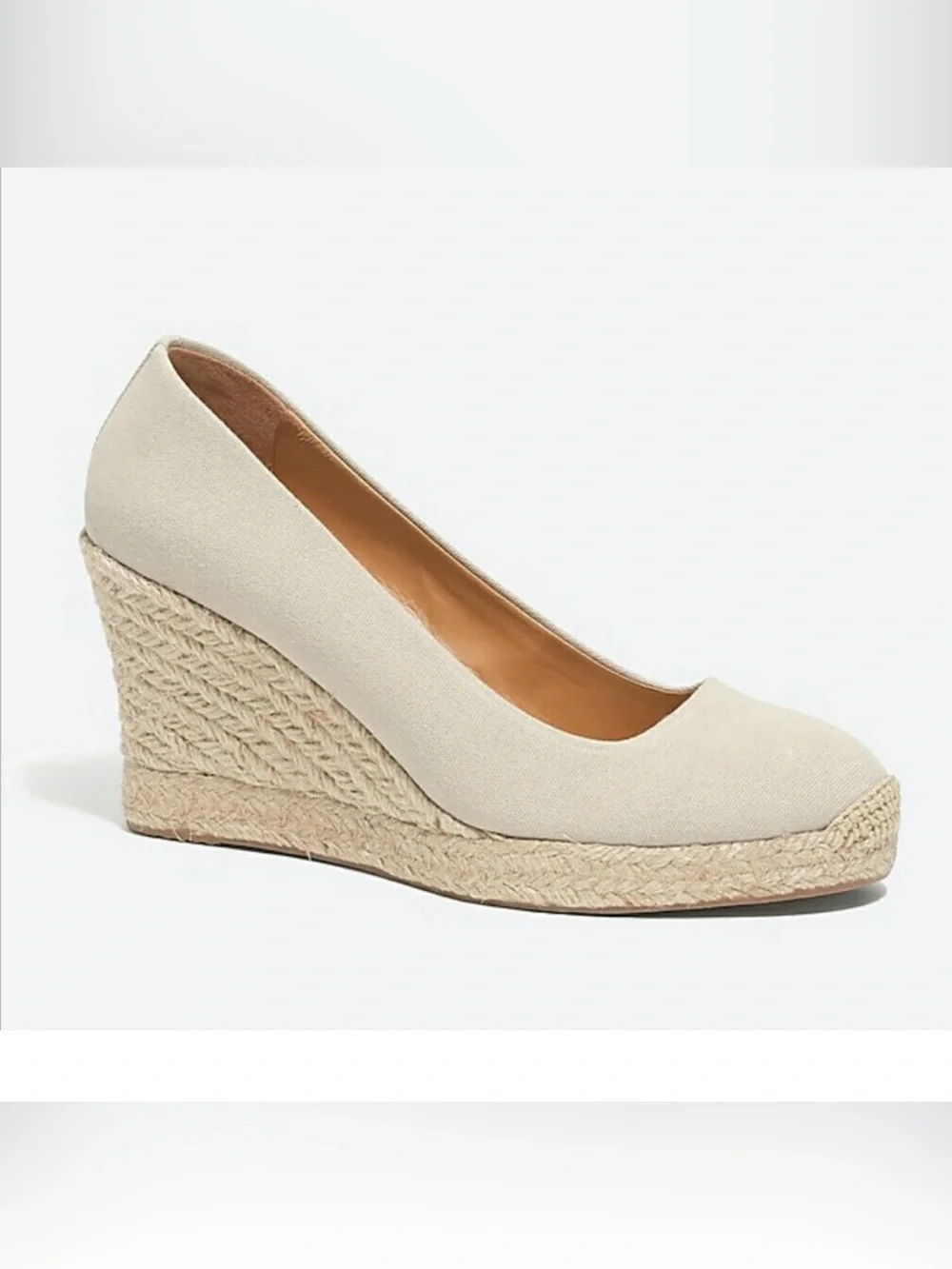 J Crew Cream Seville Espadrille Wedge -9